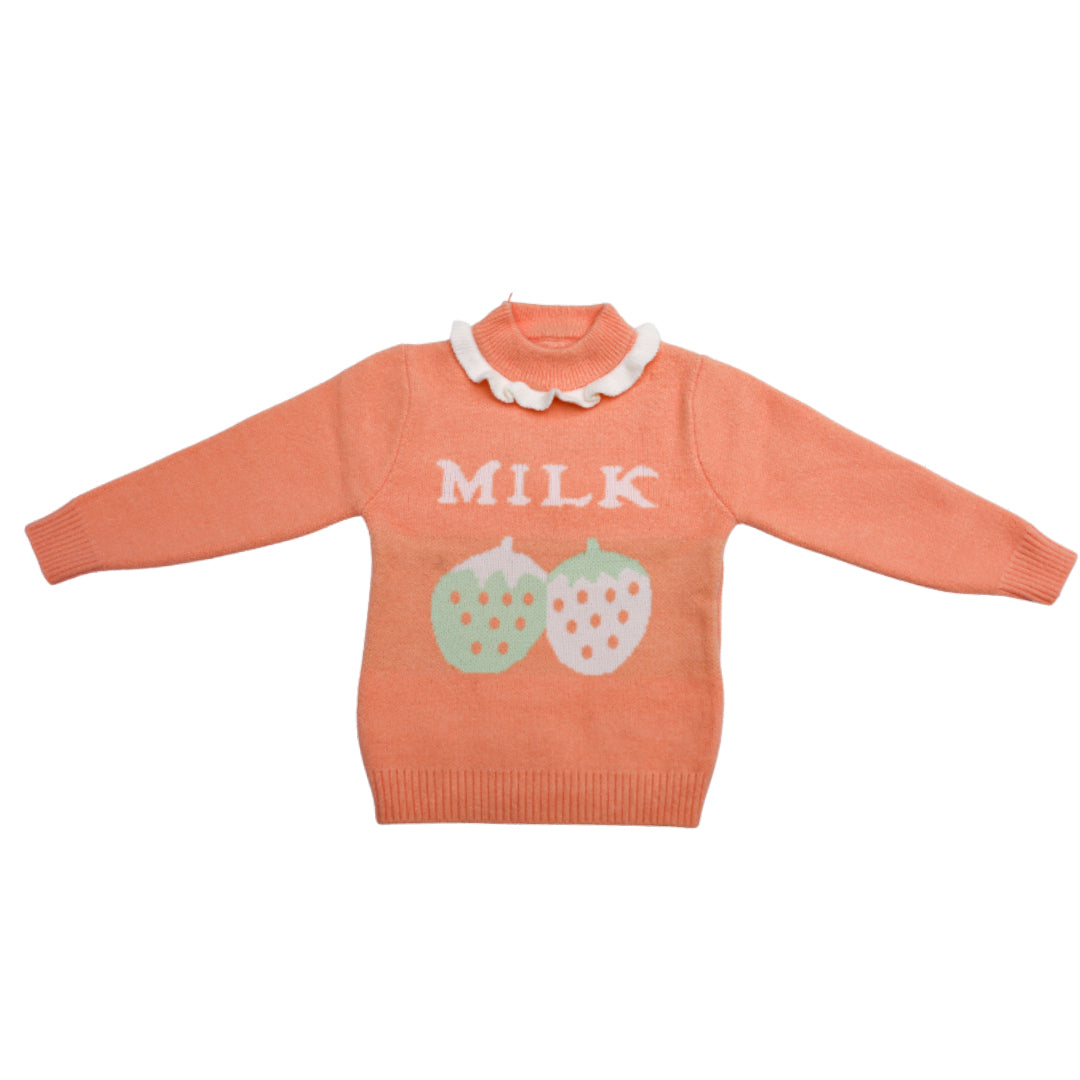 G00039┃GIRLS IMPORTED  STYLISH RABBIT WOOL JERSEY