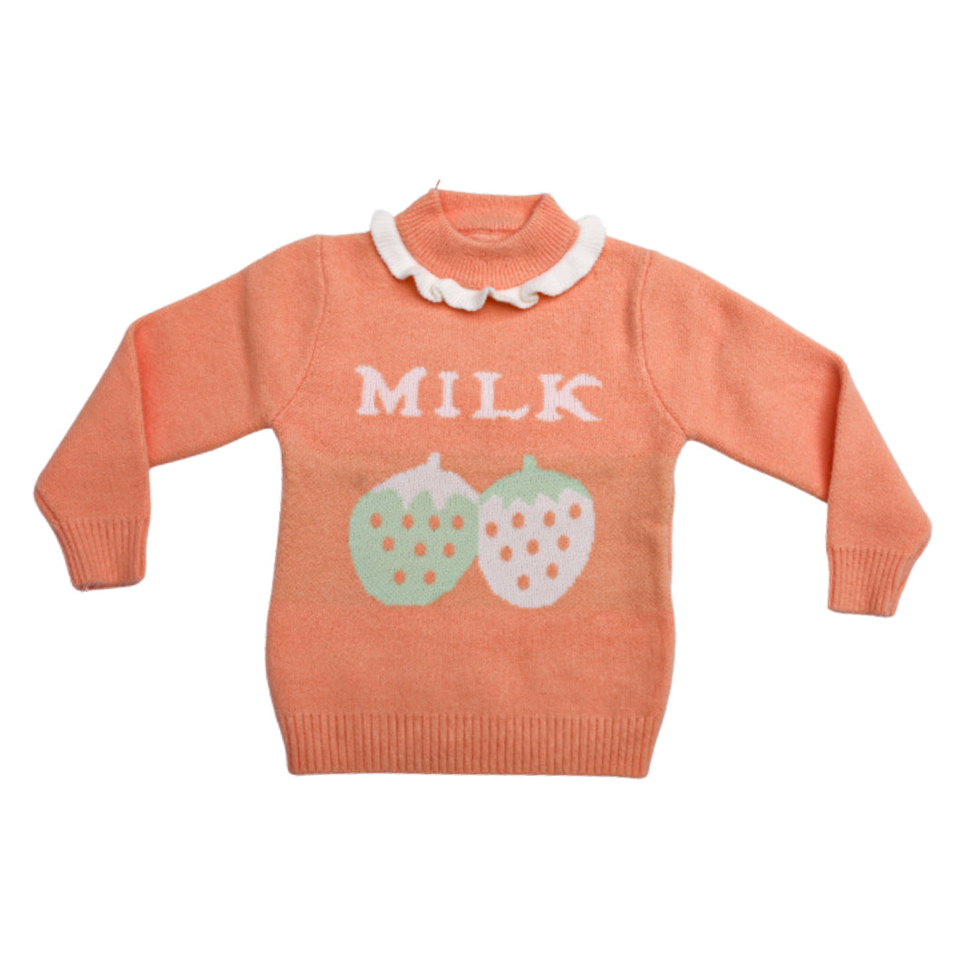 G00039┃GIRLS IMPORTED  STYLISH RABBIT WOOL JERSEY